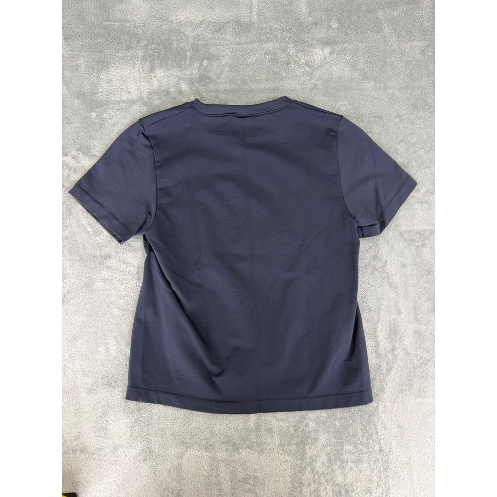 Gymshark Sculpt Short Sleeve Midi Top Heavy Blue L Gym Workout Activewear - Picture 4 of 8